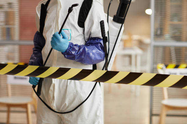 Professional Biohazard Cleanup technician working in Porterville, CA